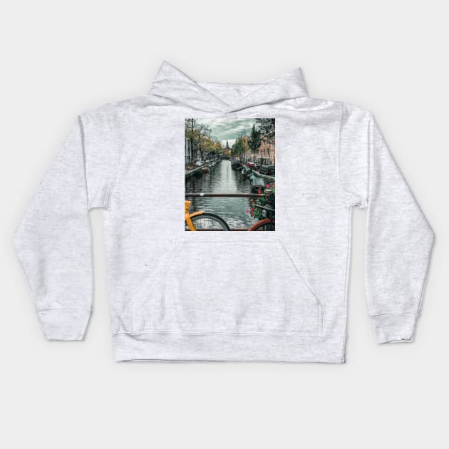 Canals of Amsterdam Kids Hoodie by GRKiT